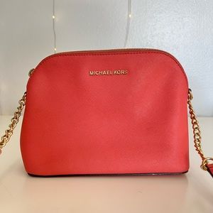Michael Kors Cindy Coral Cross Body Purse